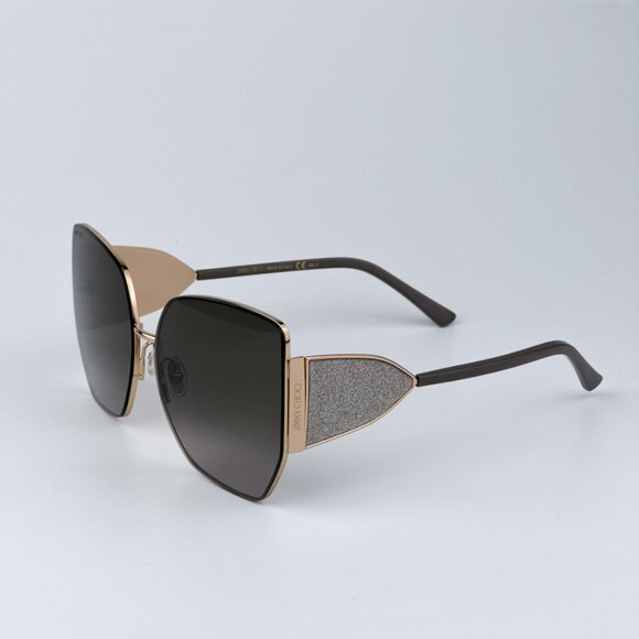 Jimmy Choo Women Gold Mud Brown Butterfly BRAND NEW SUnglasses RIVER/S 0763 - Picture 5 of 11